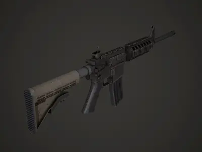 M4A1 Low Poly ar - rifle Low-poly 3D model