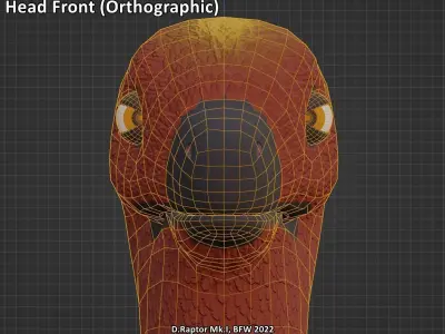 Deinonychus Raptor Mk I for VRChat Low-poly 3D model