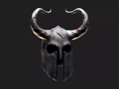 Medieval Helmet 3D model 7