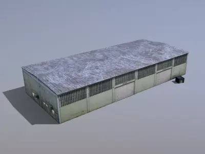 MilitaryBase PortoVelho Storage 01 Low-poly 3D model