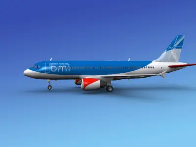 Airbus A320 British BMI 3D model