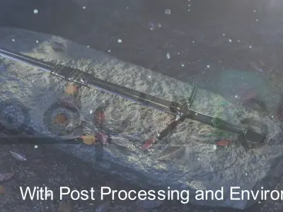 Long Sword Low poly game ready Low-poly 3D model