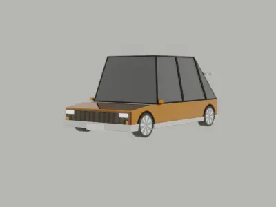 Toon Car 3D model Free low-poly 3D model