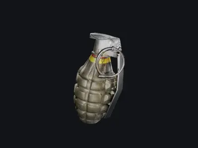 World War 2 US Hand Grenade Low-poly 3D model