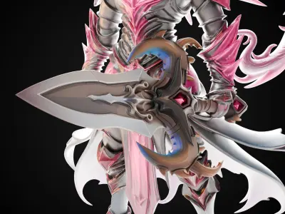 Stylized Sword - Dragonbane Greatsword Fang of Ruin - Game Ready 3D model