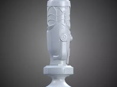 Cyberpunk Microphone Bust PM-408 3D print model