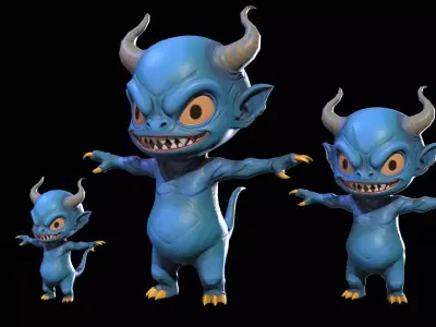 ChibiDemon3Pack1 Low-poly 3D model