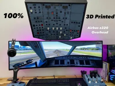 AIRBUS A320 OVERHEAD PANELS 3D print model