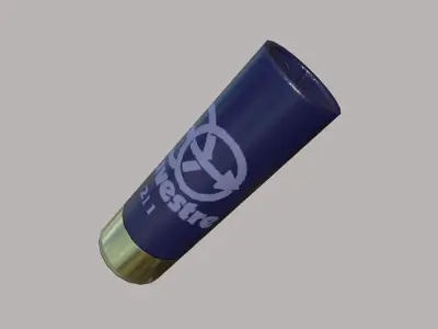12 gauge slug Low-poly 3D model