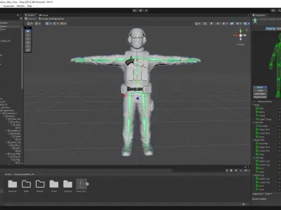 Casual Soldier 16 Low-poly 3D model