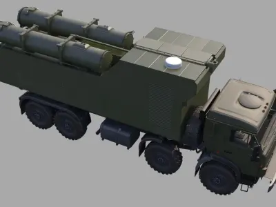 Rubezh-ME Coastal defense missile system 3D model