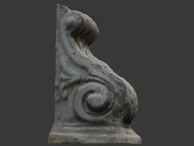 Architectural Corbel 3D Scan Low-poly 3D model