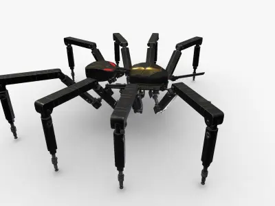 Spider Bot v2 Low-poly 3D model