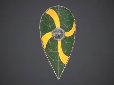 Shield Kite Low-poly 3D model