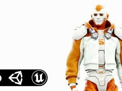 CYBORGTOPIA B-4  Rigged for Unreal Engine - Unity - MIXAMO 3D model