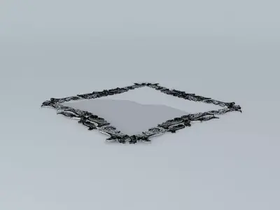 Mirror gold frame Free 3D model