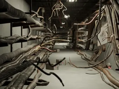 Wires pack Low-poly 3D model