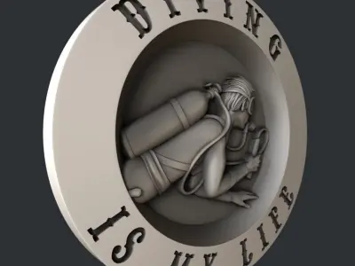 3d STL models for CNC router diving 3D model