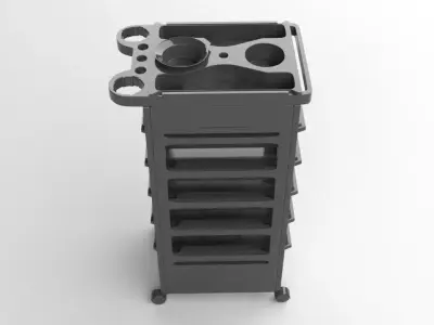 Salon SPA Beauty Rolling Trolley Cart with Drawers - lowpoly Low-poly 3D model