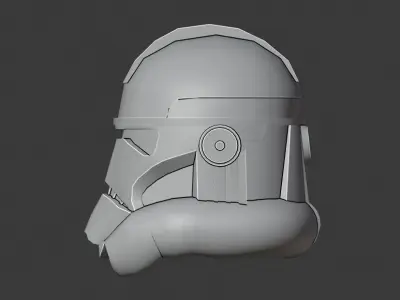 Phase 2 Clone Trooper helmet ROTS Low-poly 3D model