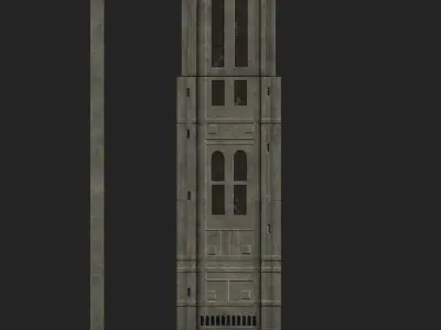 Tour Saint Jacques Low-poly 3D model