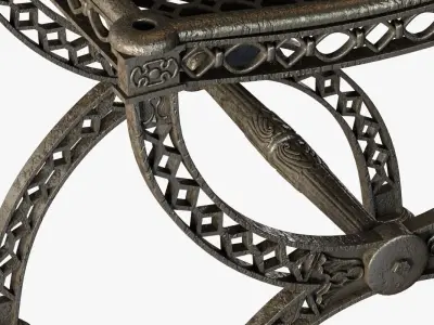 Restoration Hardware FRENCH FILIGREE STOOL 3D model