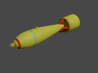 British Explosive Ordnance General Purpose 250 lb Bomb Mk I Low-poly 3D model