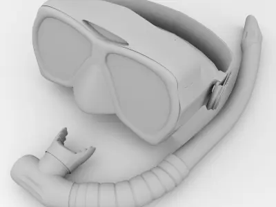 Snorkel and Mask 3D model