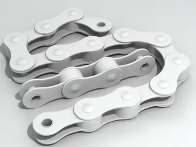 Bicycle chain links 3D model