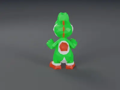 Low-Poly Yoshi nintendo 3D model