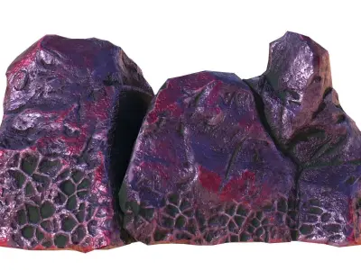 PBR Game-Ready Sci-Fi Alien Rock Free low-poly 3D model