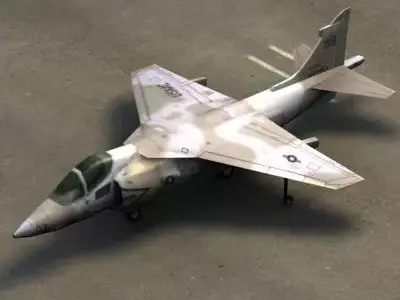 AV-8B HarrierII US Marines Low-poly 3D model