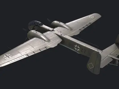 Ju-288 V103 Low-poly 3D model