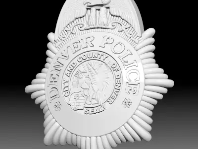 Denver Police Badge 3D print model