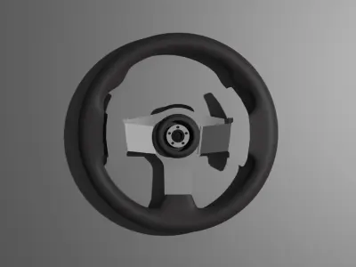 Electronic gaming steering wheel for pc Free 3D model