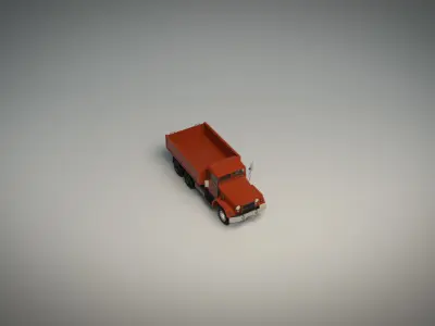 Low Poly Vintage Truck 01 Low-poly 3D model