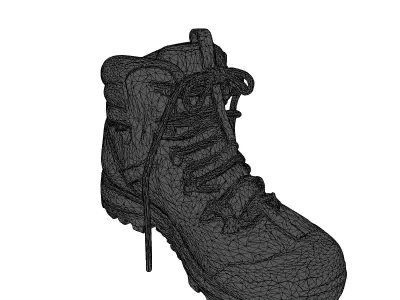 Realistic Outdoor Hiking Boot 3D Model 3D model