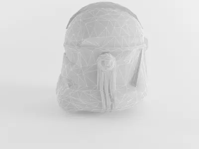 Star Trooper Wars Helmet Armor Low-poly 3D model