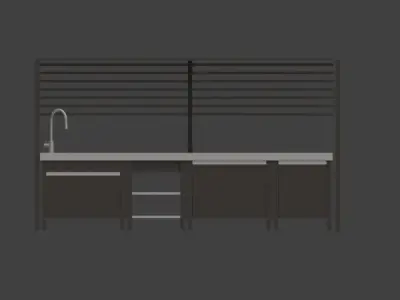 Outdoor kitchen Free 3D model