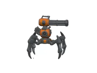 Sci-Fi Turret Robot 3D model