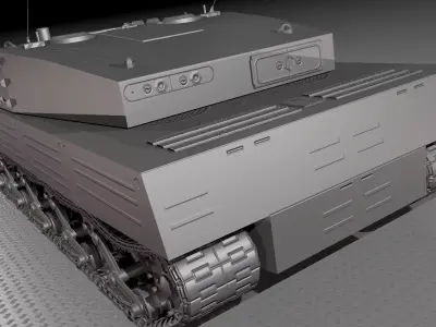T-C 220 Heavy Tank Low-poly 3D model