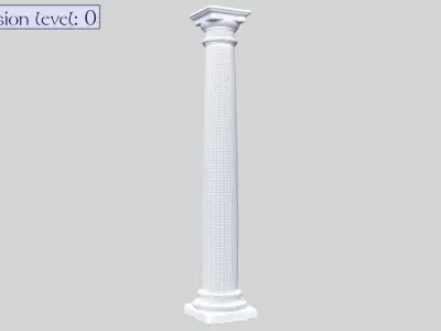 Granite Tuscan Column 3D model