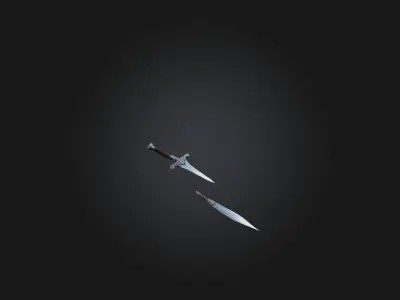 Dual Daggers Low-poly 3D model