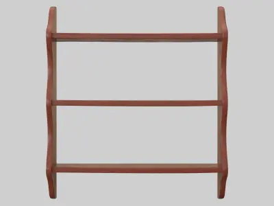 Triple Wavy Shelf 3D model