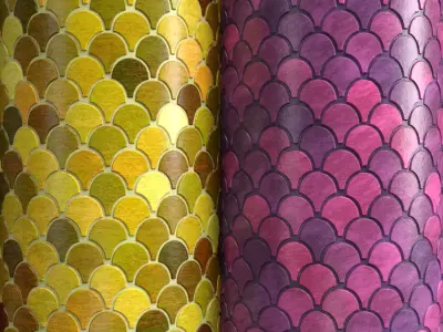 Materials 15- Fish scale tiles PBR Texture