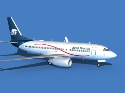 Boeing 737 MAX 7 Aero Mexico 3D model