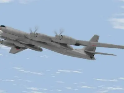 TU-95 Bear Low-poly 3D model
