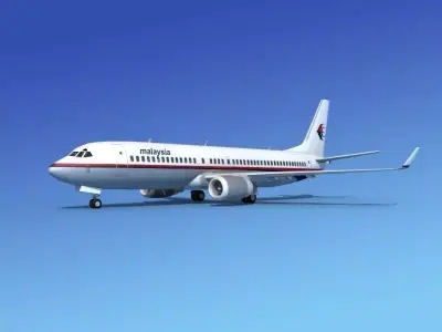Boeing 737-800 Malaysia 3D model