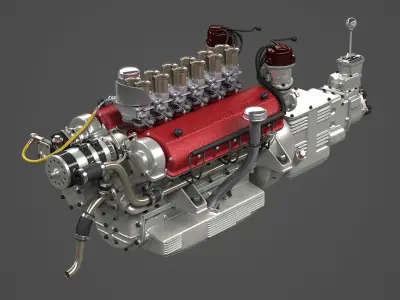 Ferrari 250 TR Engine - 3 liter - 1st version 3D model