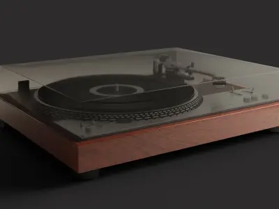Vintage Turntable 3D model